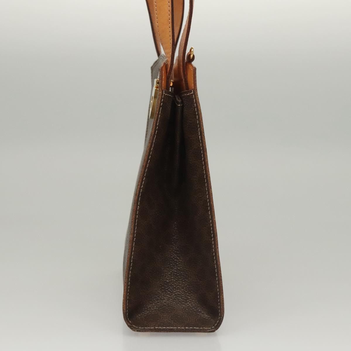 Celine CELINE Macadam Canvas Hand Bag Pvc Leather Brown Gold Size ONE SIZE - 4 Thumbnail