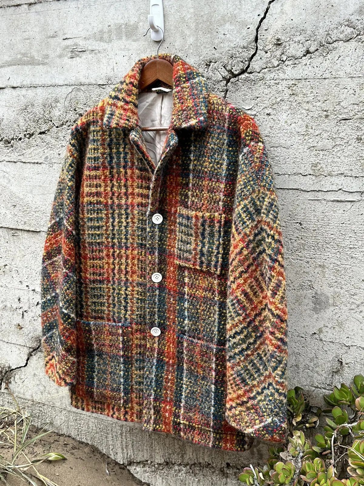 Acne Studios RARE GRAIL Acne Studios Twisted yarn tweed overcoat jacket Size US XL / EU 56 / 4 - 2 Thumbnail
