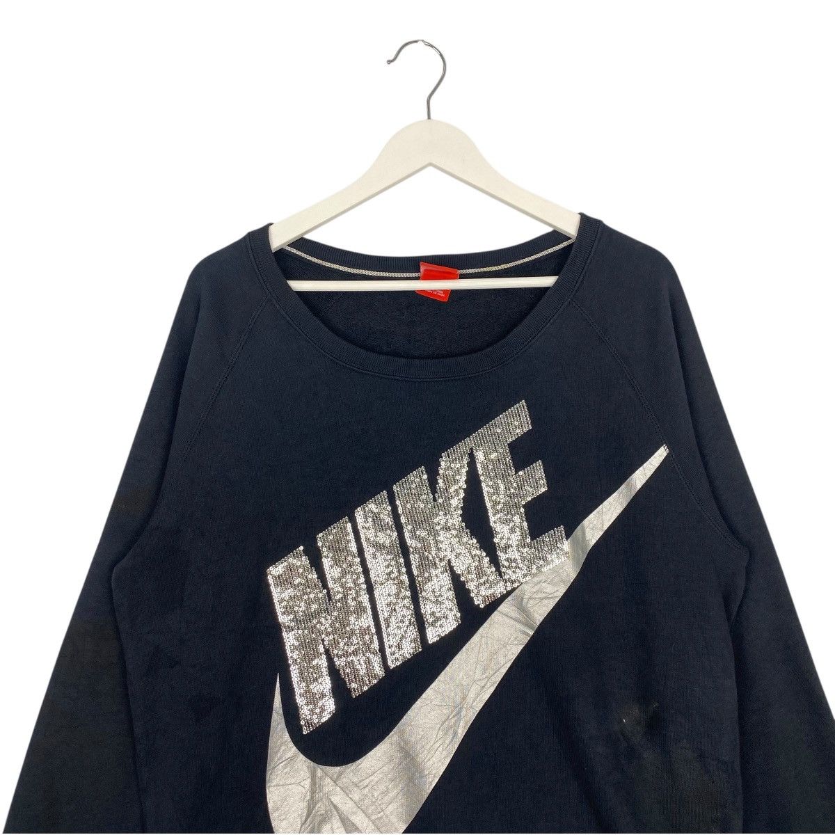 Vintage Vintage Nike Air Big Logo Sweatshirt Black Pullover Size M Size M / US 6-8 / IT 42-44 - 4 Thumbnail