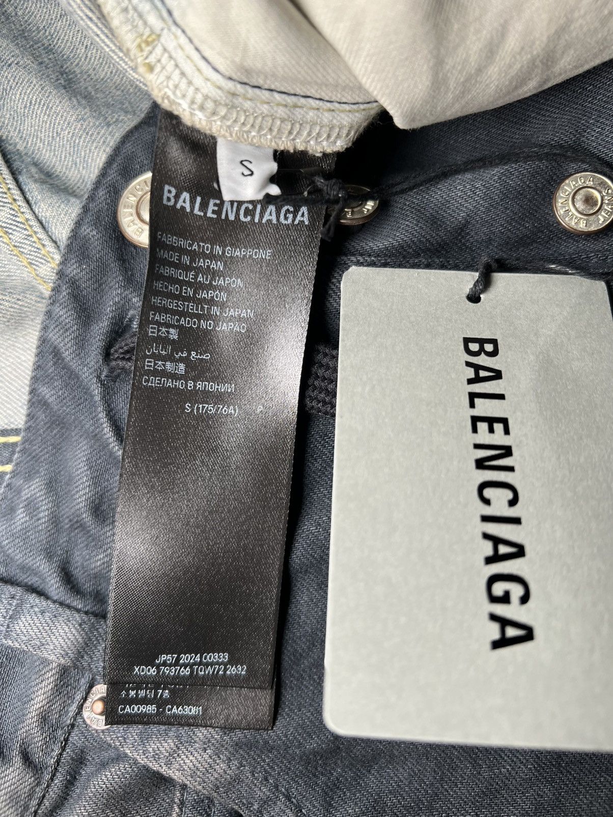 Balenciaga Balenciaga FW24 Blue Fifty Fifty Jeans Size US 30 / EU 46 - 9 Thumbnail