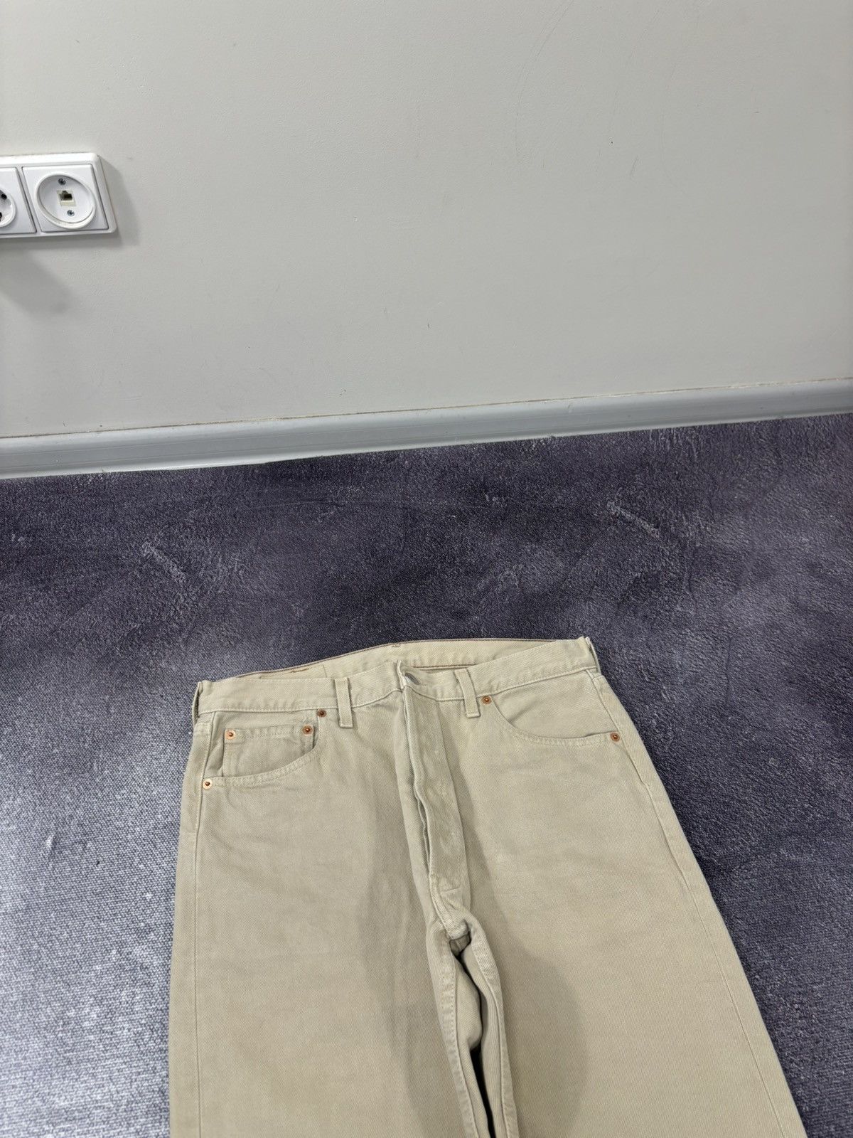 Levi's Vintage 90s Levi’s 501 Cream Custom Snake Hype Denim Jeans Size US 36 / EU 52 - 15 Thumbnail