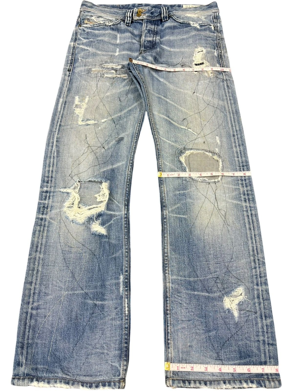 Other Vintage Italy Diesel Viker Faded Wash Distress Loose Jeans Size US 33 - 12 Thumbnail