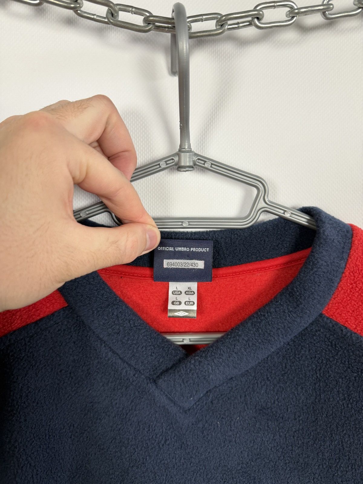 Umbro UMBRO Vintage Fleece Pullover Big Logo Sweatshirt Size L Size US L / EU 52-54 / 3 - 9 Thumbnail