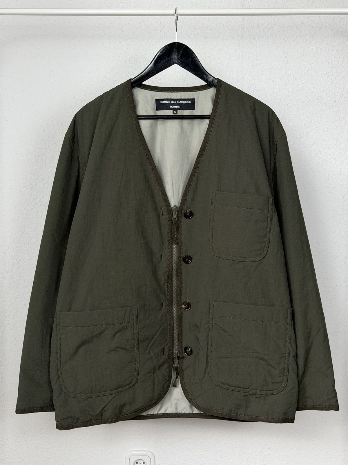 Comme des Garcons Homme Comme des Garçons Homme Olive Nylon Jacket L Lightweight Size US S / EU 44-46 / 1 - 1 Thumbnail
