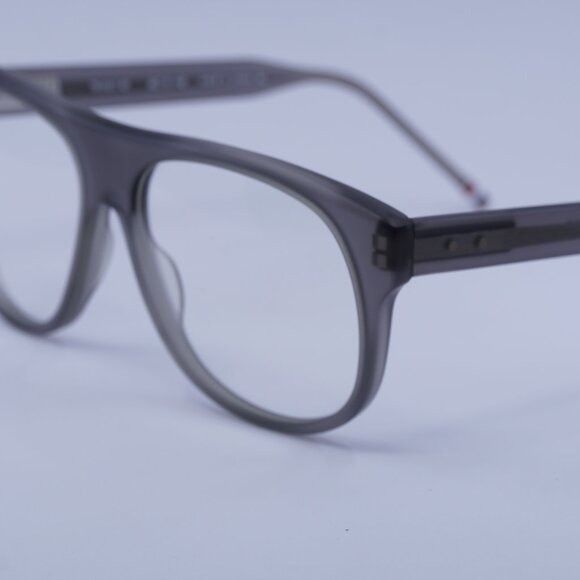 Thom Browne Thom Browne TB-008C-55 Eyeglasses Satin Grey 55mm Square Size ONE SIZE - 3 Thumbnail