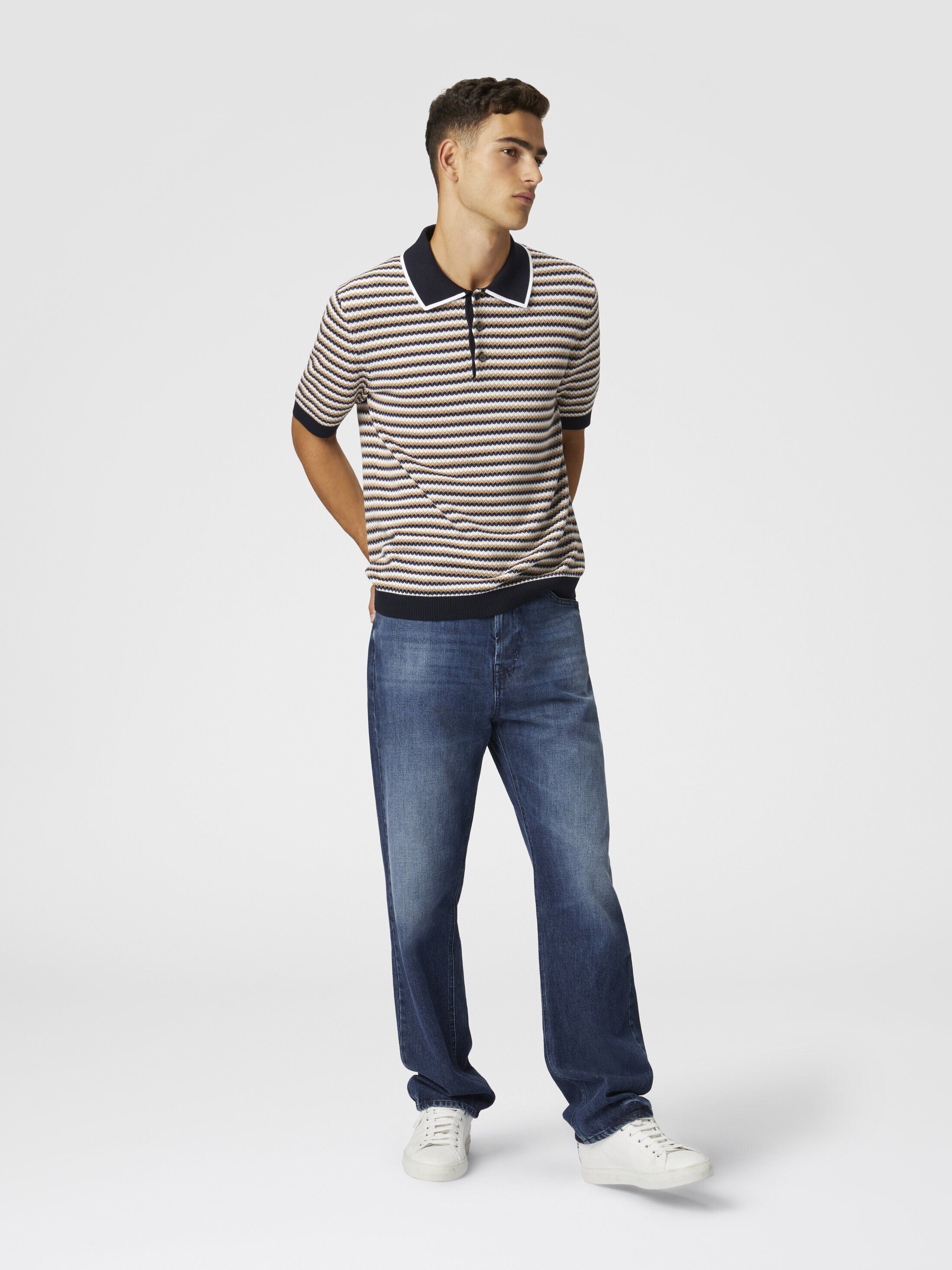 Missoni o1mle0925 Zig Zag Polo Shirt in Multicolor Size US L / EU 52-54 / 3 - 2 Thumbnail