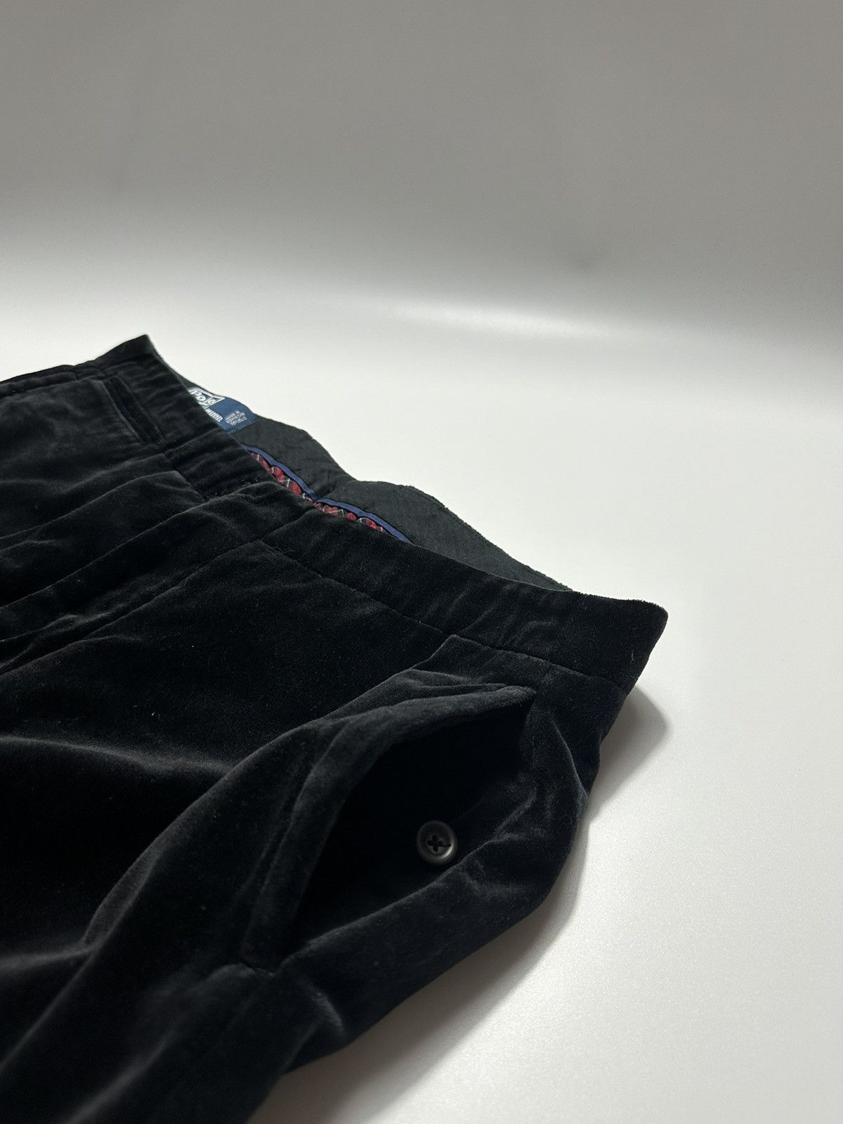 Polo Ralph Lauren × RRL Ralph Lauren × Ralph Lauren Ralph Lauren Vintage Velour Black Pants Size US 32 / EU 48 - 13 Thumbnail