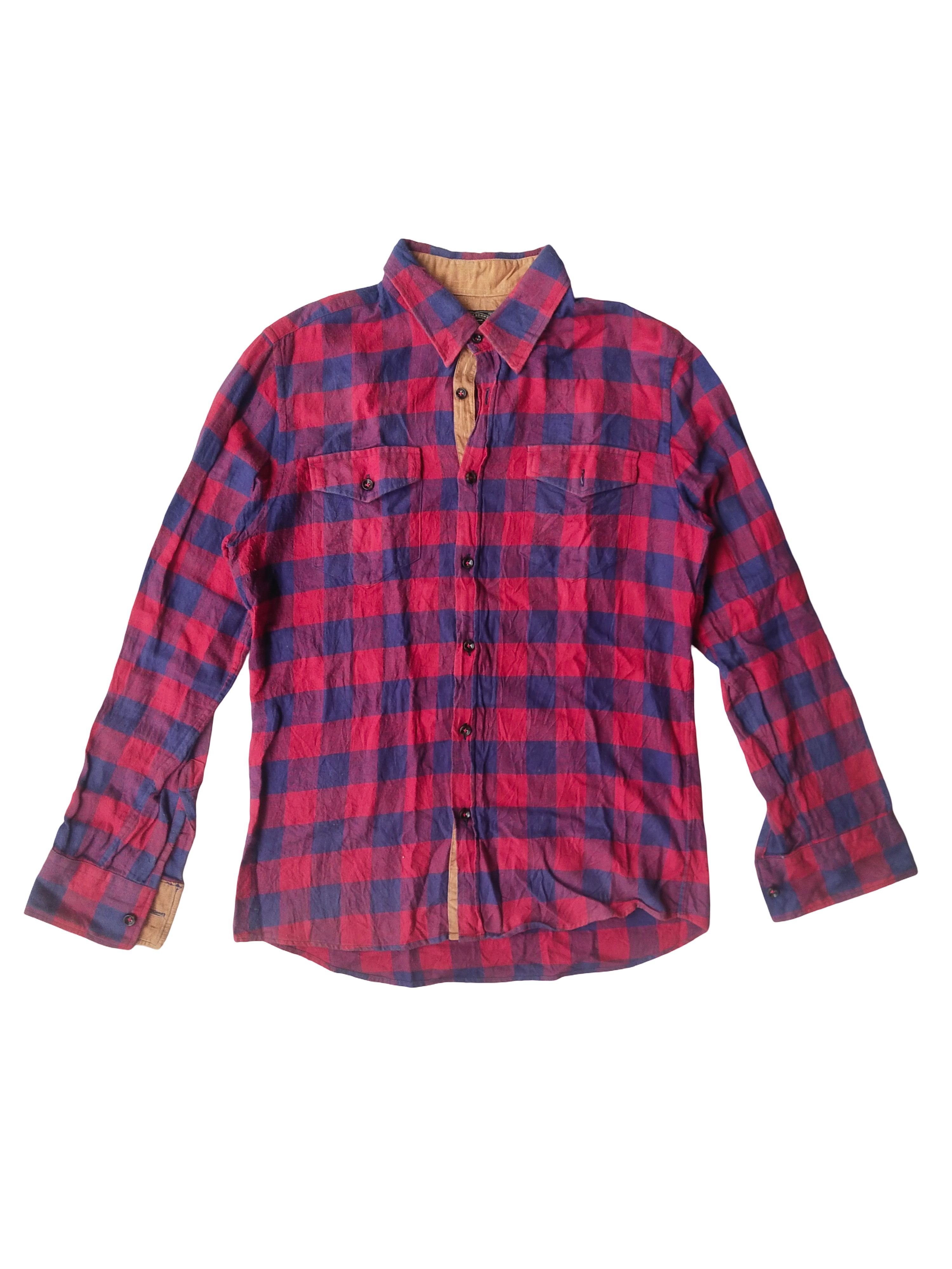 291295=Homme Vintage 291295=HOMME Red Blue Checkered Flannel Shirt Japan Size US M / EU 48-50 / 2 - 1 Thumbnail