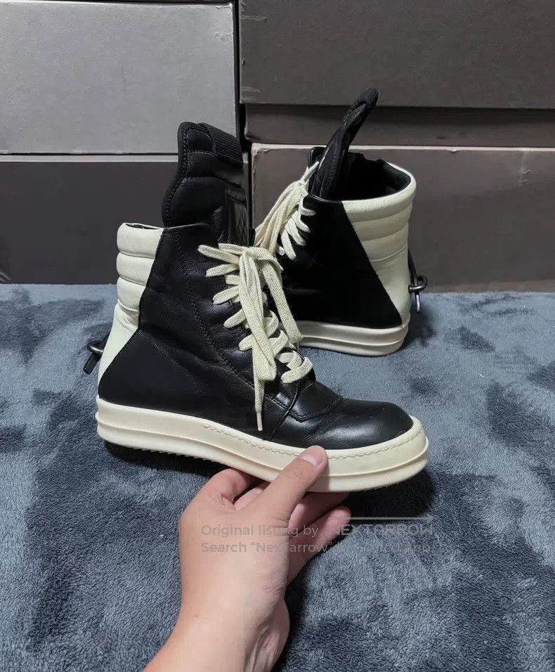 Rick Owens Rick Owens Leather Inverted Triangle with Iron Hook Size US 4.5 / IT 34.5 - 5 Thumbnail