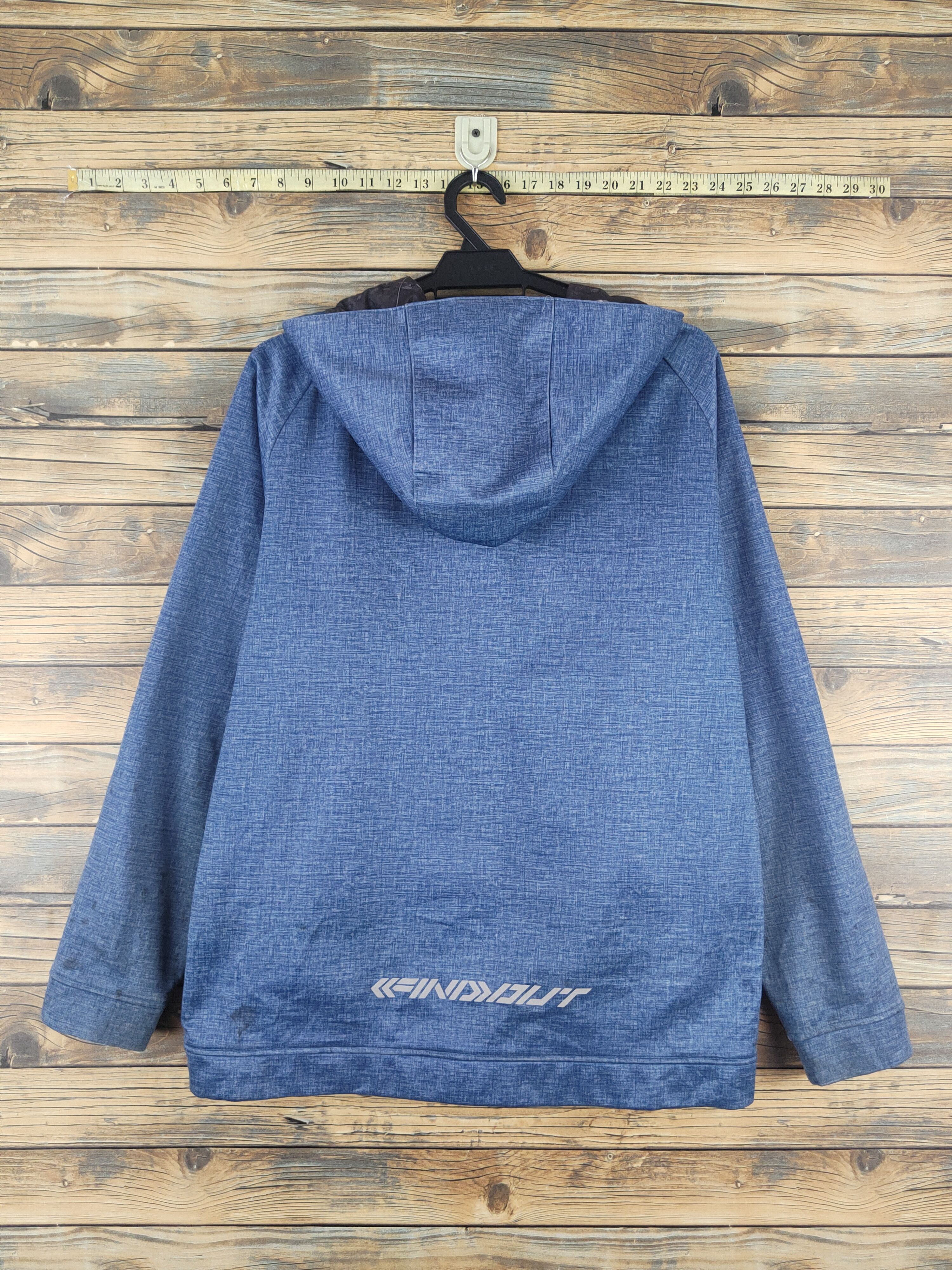 Japanese Brand Find Out Blue Nylon Sportswear Hoodie Sweaters #W2253 Size US L / EU 52-54 / 3 - 7 Thumbnail