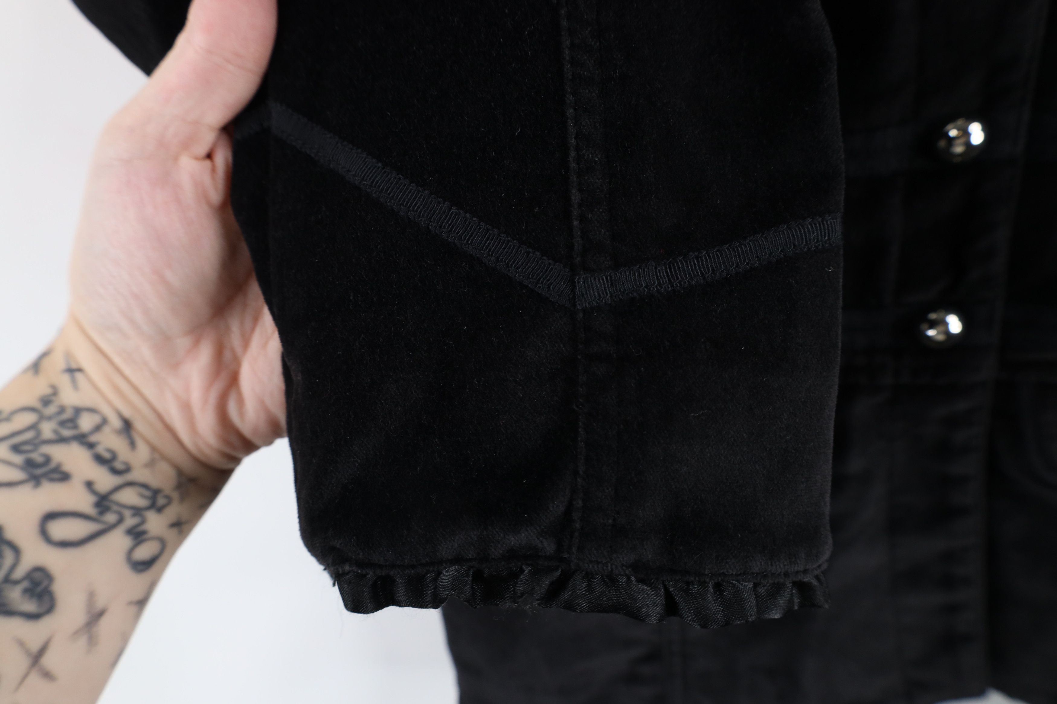 Vintage × White House Black Market White House Black Market Trim Velour Military Blazer Jacket Size L / US 10 / IT 46 - 5 Thumbnail