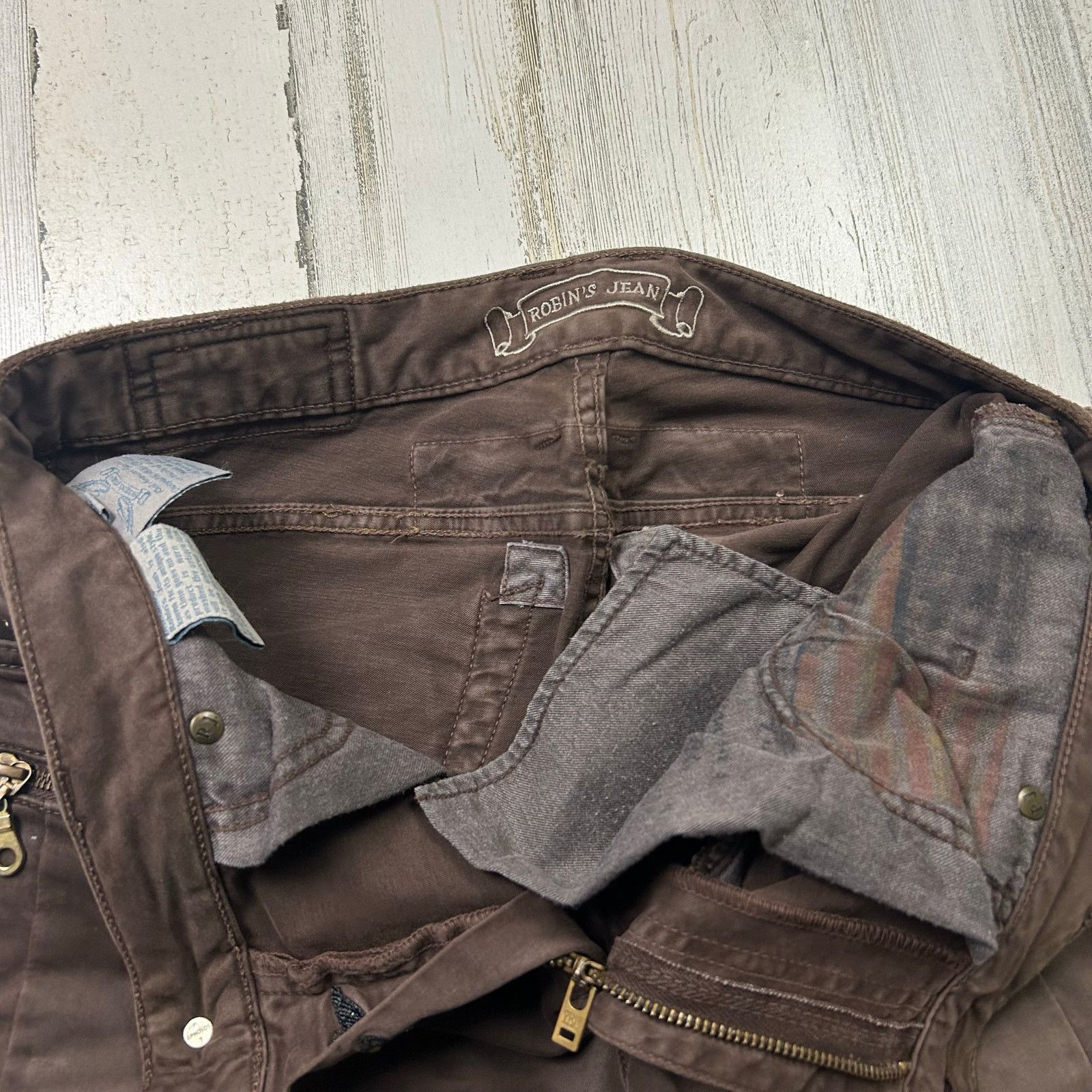 Robins Jeans ROBIN'S JEAN Men's Brown Straight Leg 'The Show' Cargo Pants Size US 29 - 4 Thumbnail
