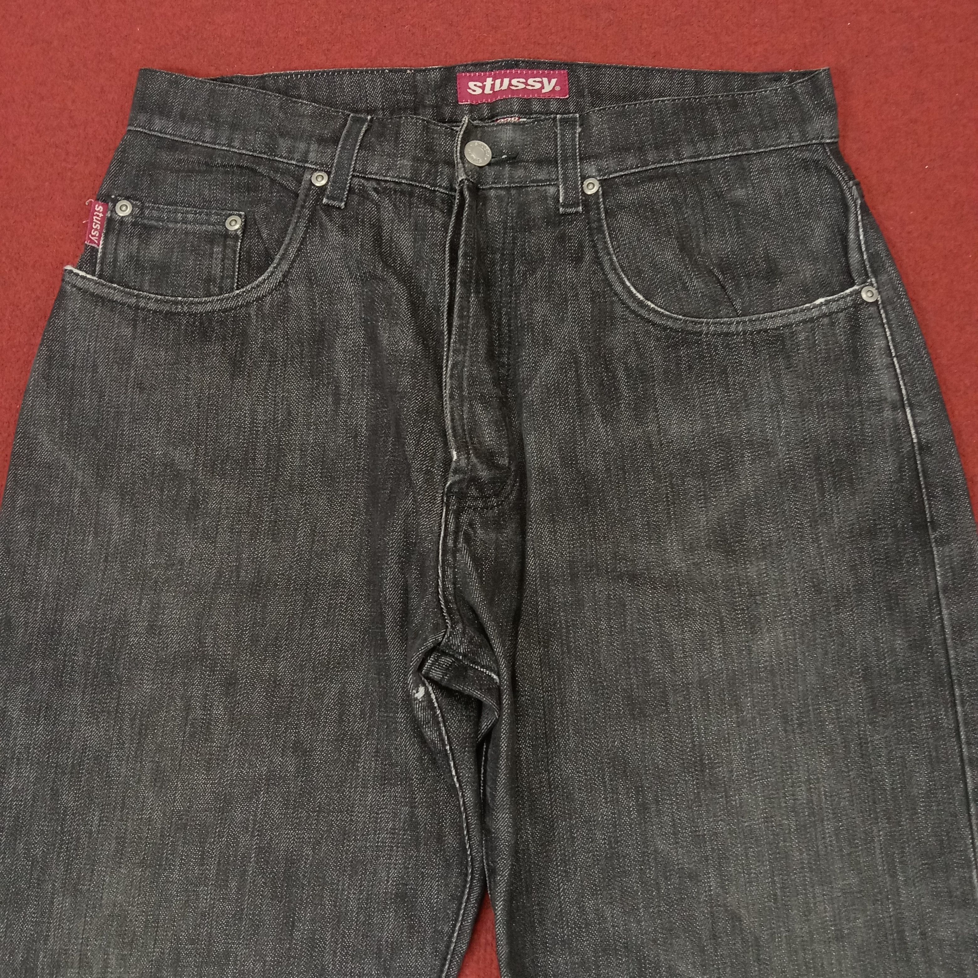 Vintage Stussy Streetwear Custom Art Logo Style Distressed Jeans Size US 32 / EU 48 - 5 Thumbnail