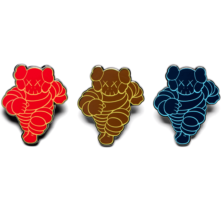 Kaws KAWS NGV Chum Enamel Pin Set - Red, Olive, & Navy Blue Kaws Size ONE SIZE - 1 Thumbnail
