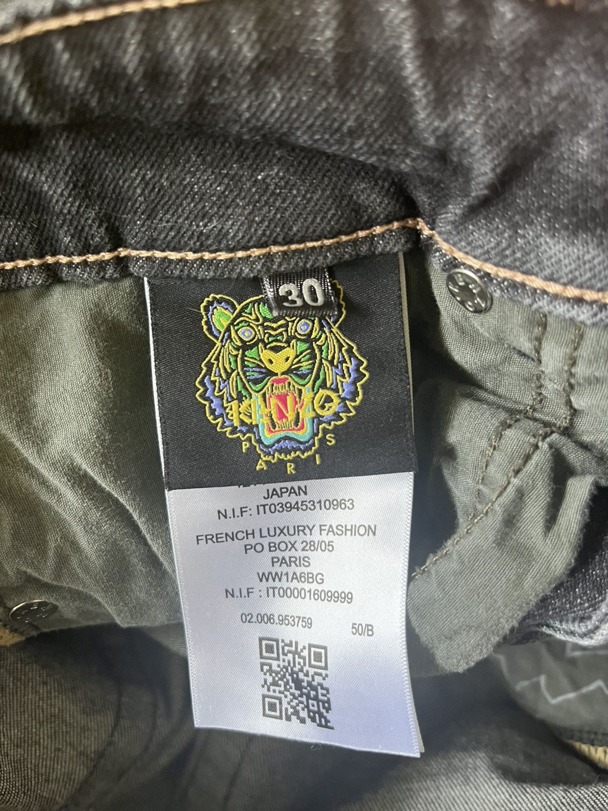 Kenzo Kenzo Black Denim with coin pocket embroidery Size US 30 / EU 46 - 6 Thumbnail