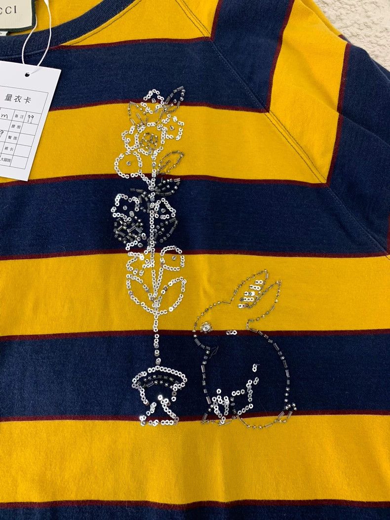 Gucci Gucci Striped crystal pattern short sleeves 2502-Nextarrow Size US M / EU 48-50 / 2 - 4 Thumbnail