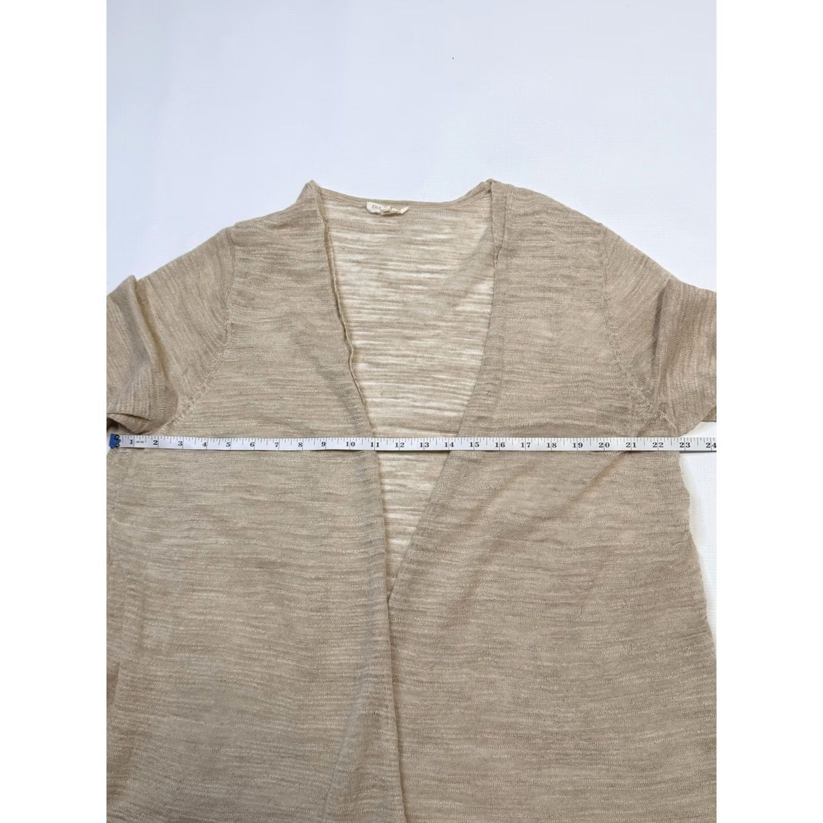 Eileen Fisher Eileen Fisher Cardigan Sweater Womens 1X Beige Linen Blend Open Front Size XL / US 12-14 / IT 48-50 - 5 Thumbnail