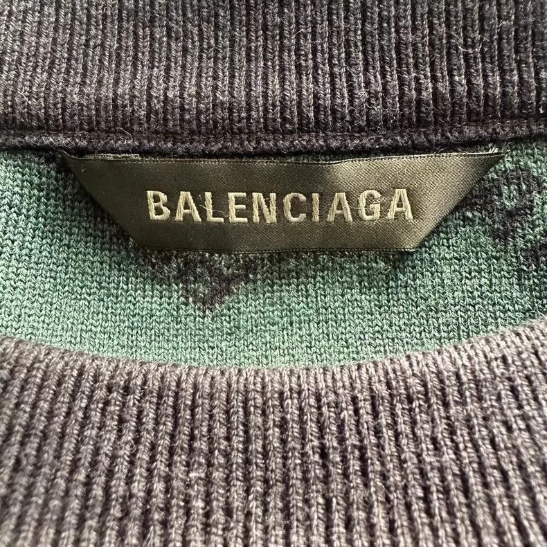 Balenciaga Balenciaga Balenciaga Logo Print Sweater in Navy Blue-2506 Size US M / EU 48-50 / 2 - 6 Thumbnail