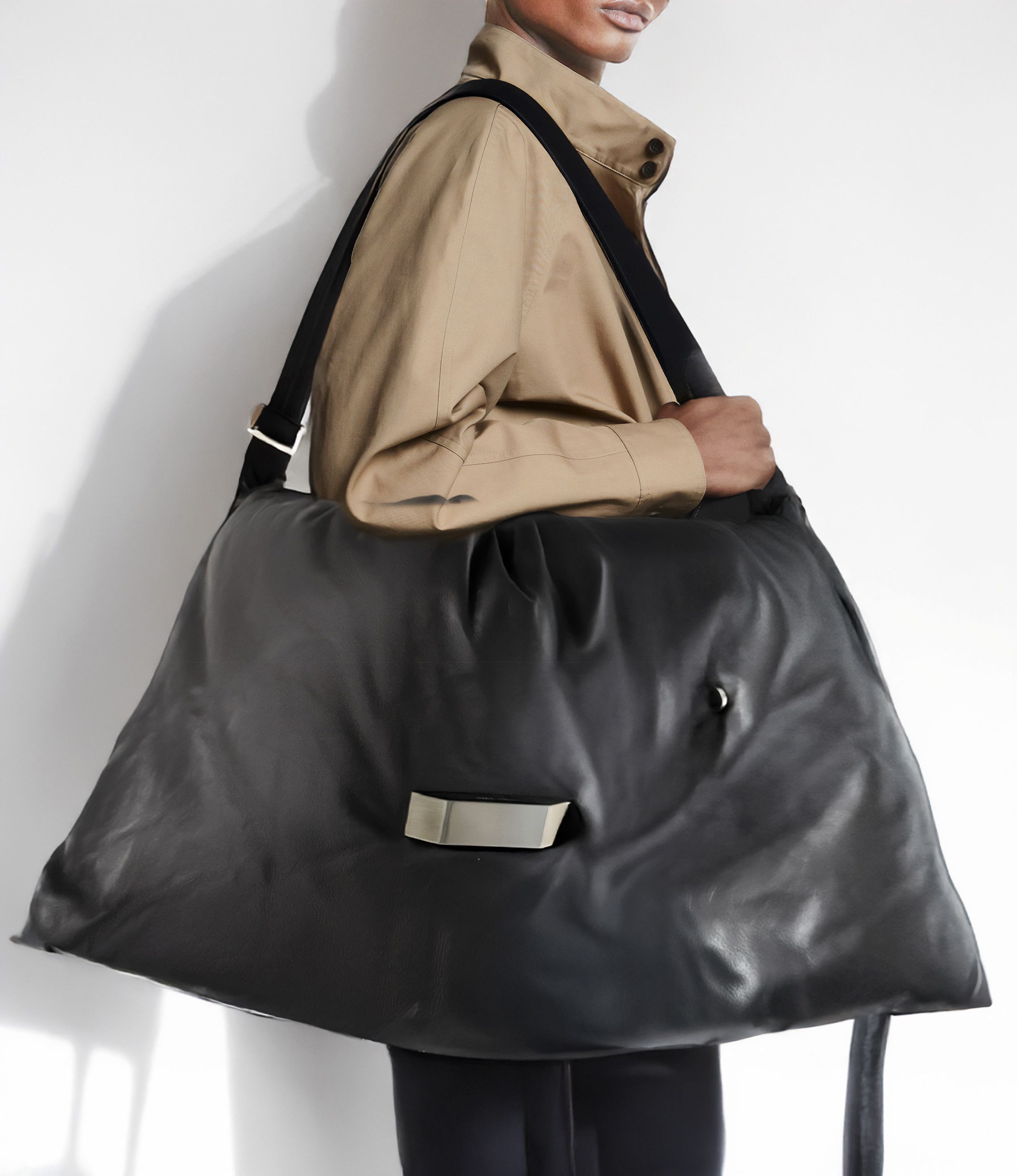 Rick Owens Very Big Pillow Griffin Quilted Leather Shoulder Bag Size ONE SIZE - 1 Thumbnail
