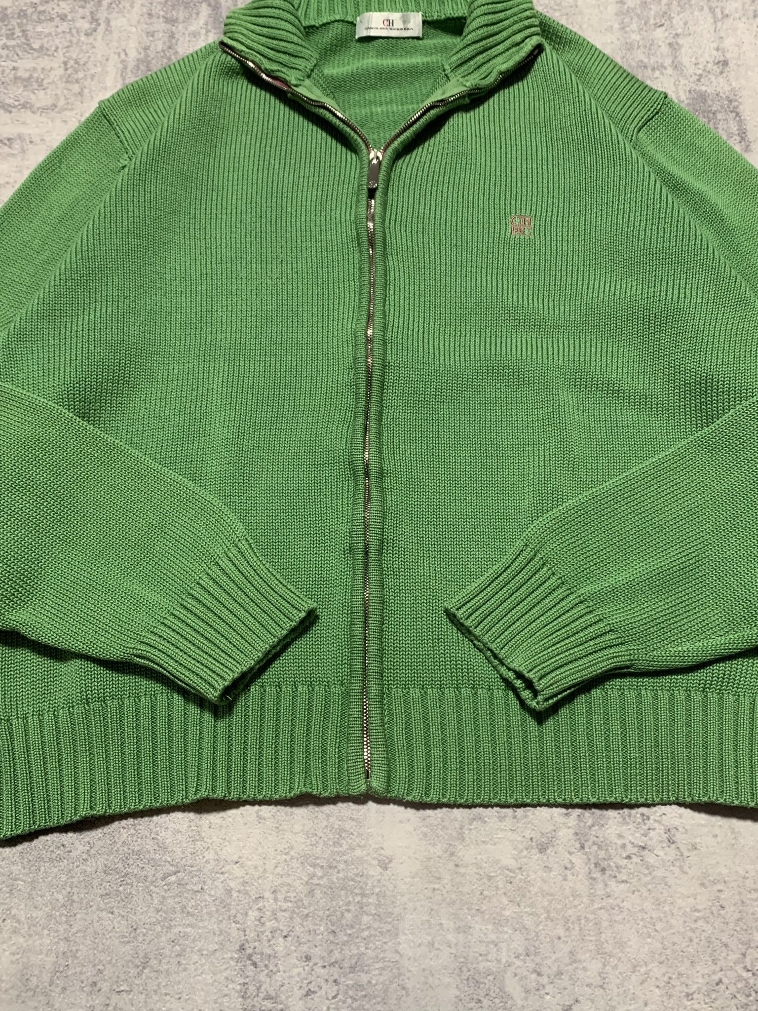 Carolina Herrera Carolina Herrera Green Full Zip Cardigan Men Size L Size US L / EU 52-54 / 3 - 9 Thumbnail
