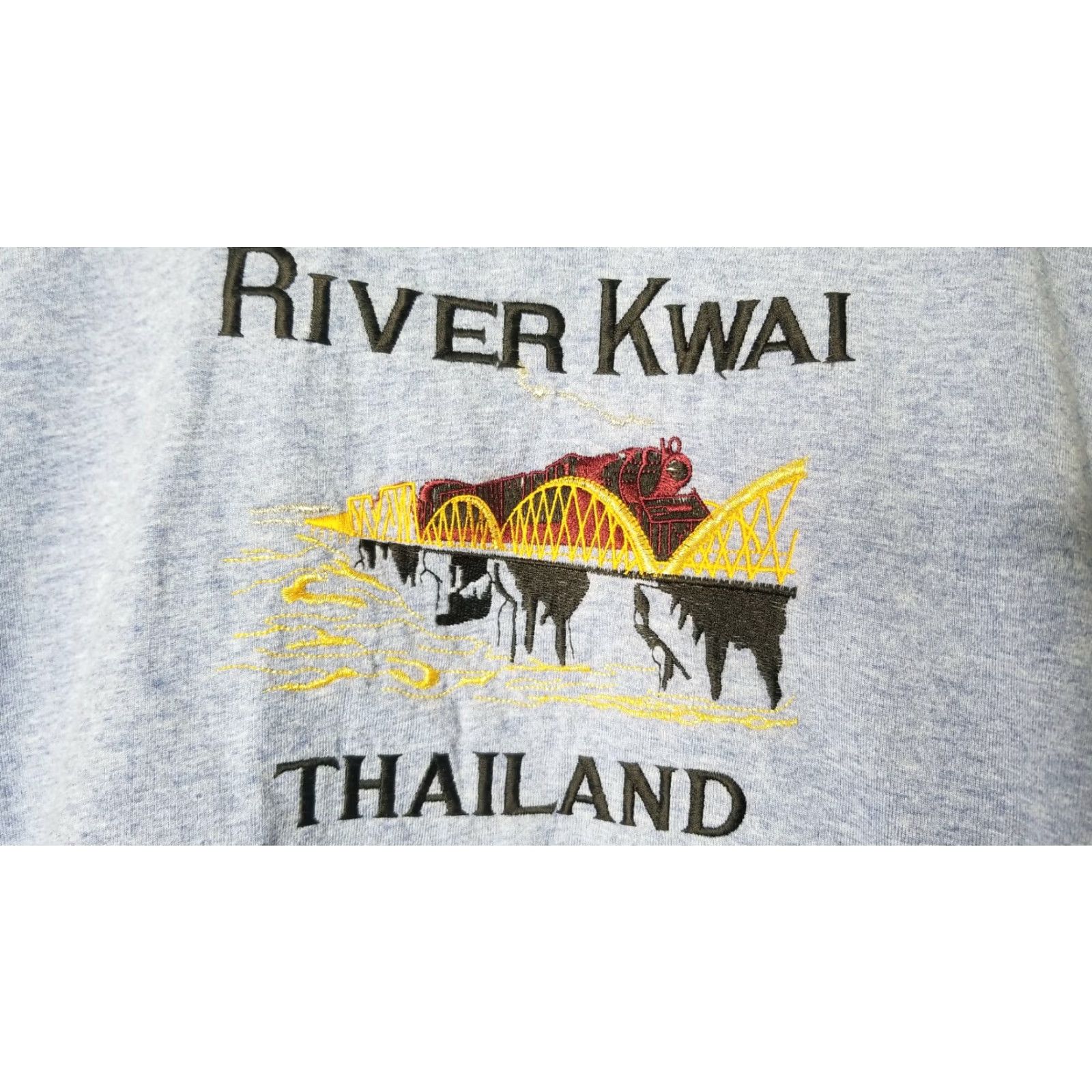 Vintage VINTAGE O' Sport River Kwai T Shirt Embroidered Crew Neck Mens L Blue Retro Train Theme 90s Inspired Size US L / EU 52-54 / 3 - 2 Thumbnail