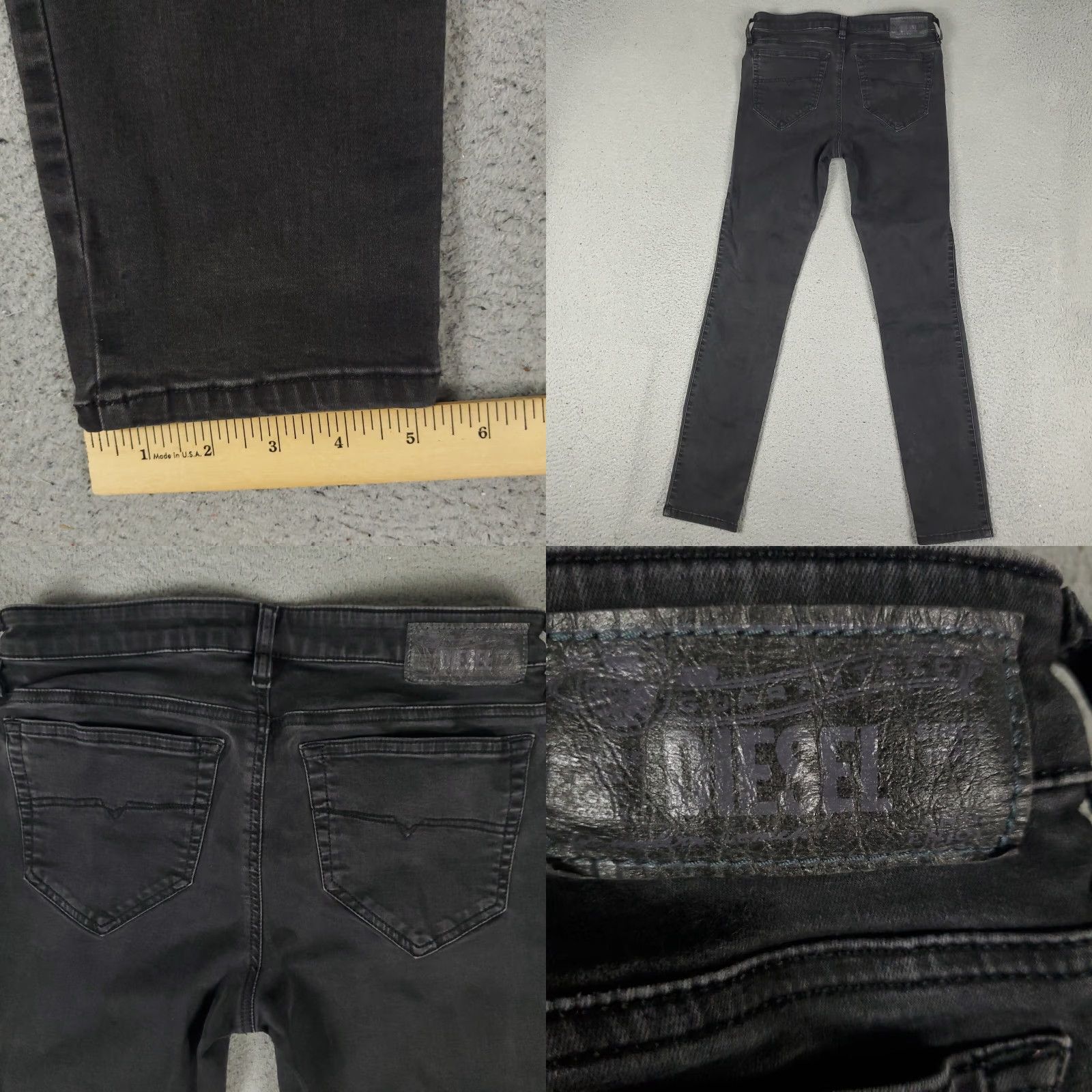 True Religion True Religion Jeans Womens 29x29.5 Gray Skinzee Slim Skinny Denim Pants Ladies* Size 29" - 8 Thumbnail