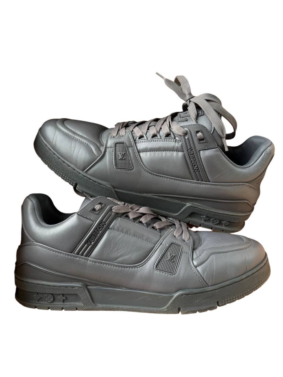 Louis Vuitton Louis Vuitton leather grey trainers Size US 11 / EU 44 - 1 Thumbnail