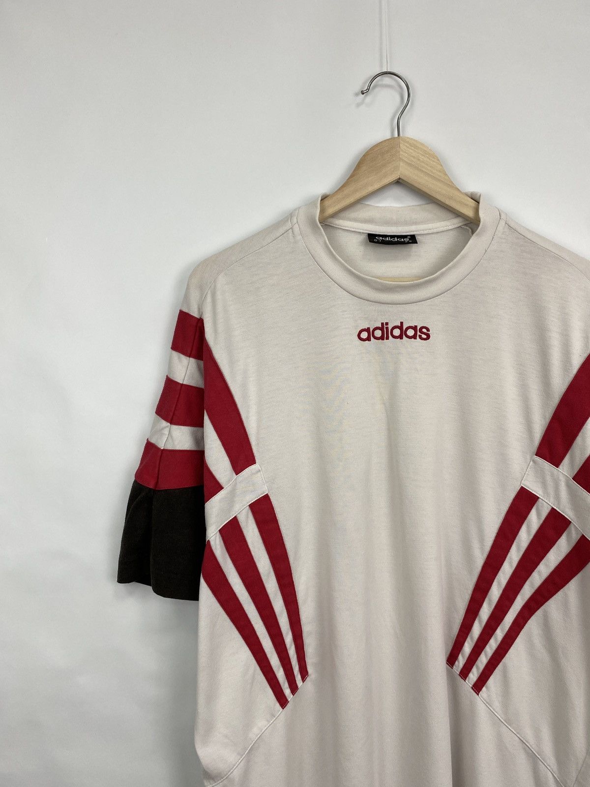 Adidas 🇩🇪 Vintage 80s Adidas Retro T-Shirt Rare Y2K Bundeswehr Size US L / EU 52-54 / 3 - 2 Thumbnail