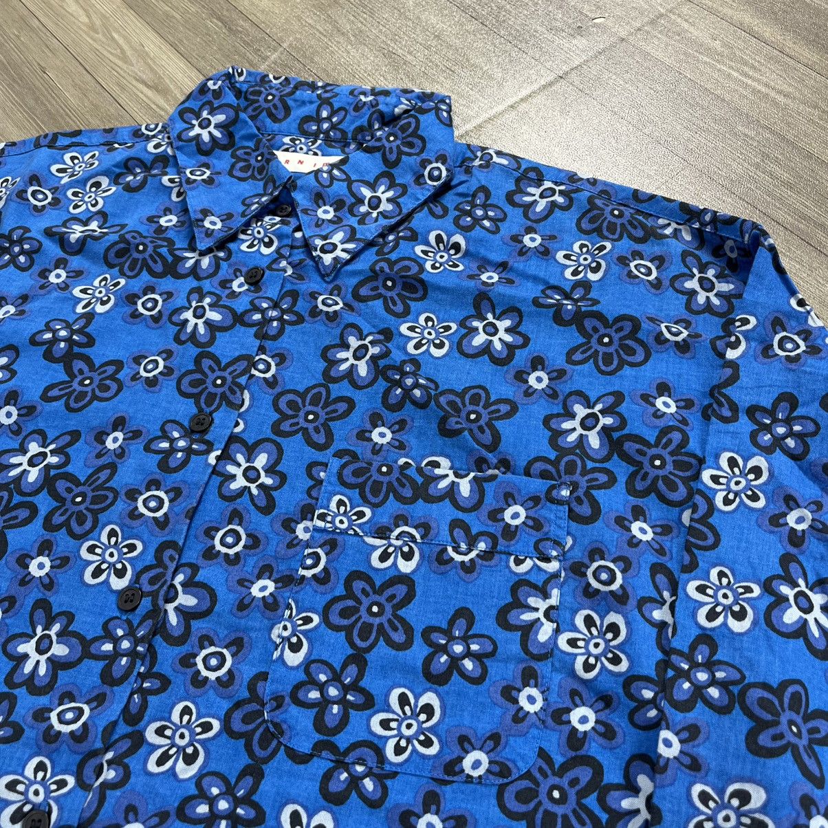 Marni × Uniqlo Marni Uniqlo Floral Oversized Printed Long Shirt Size L Size US L / EU 52-54 / 3 - 3 Thumbnail