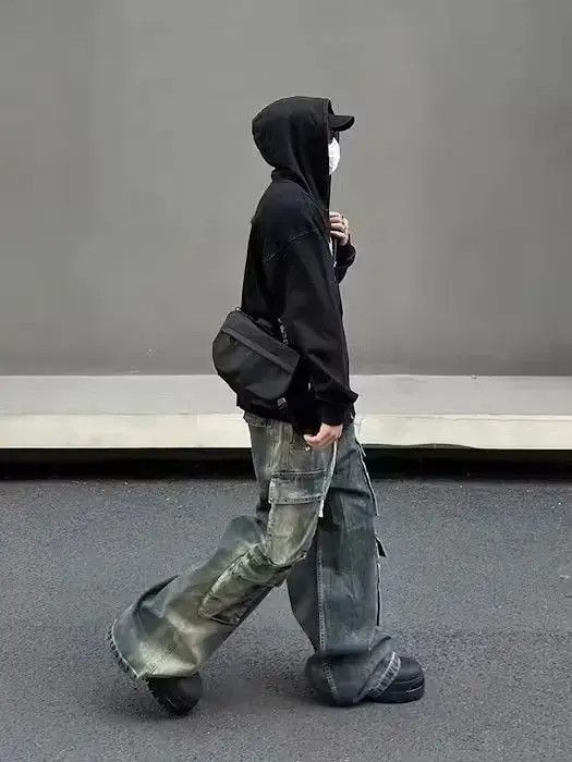 Japanese Brand Baggy Cargo Denim Jeans Size US 30 / EU 46 - 4 Thumbnail