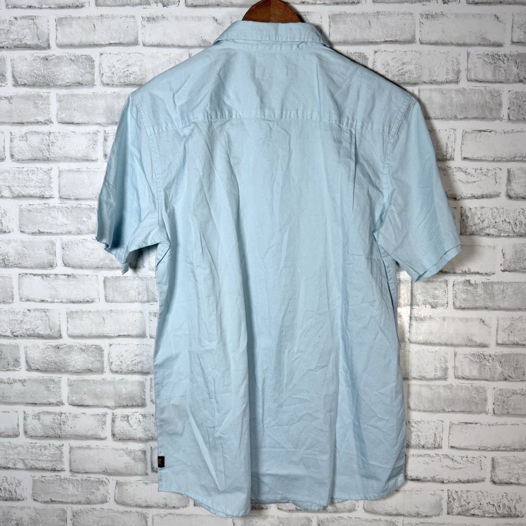 Roark ROARK Classic Fit Button Down Shirt Mens Short Sleeve Regular M Blue Size US M / EU 48-50 / 2 - 5 Thumbnail