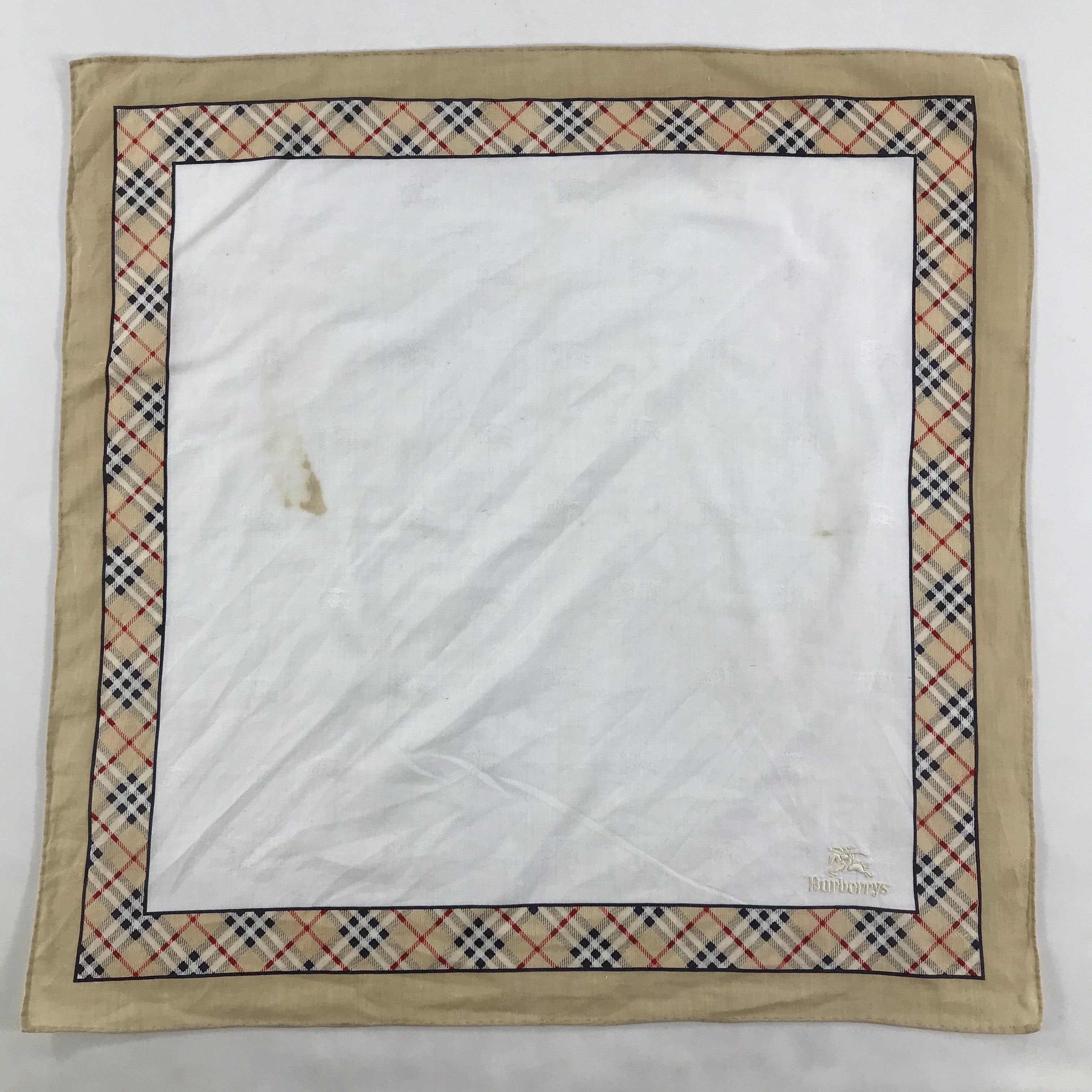 Burberry × Vintage Burberry Bandana / Handkerchief / Neckerchief - S1710 Size ONE SIZE - 1 Thumbnail