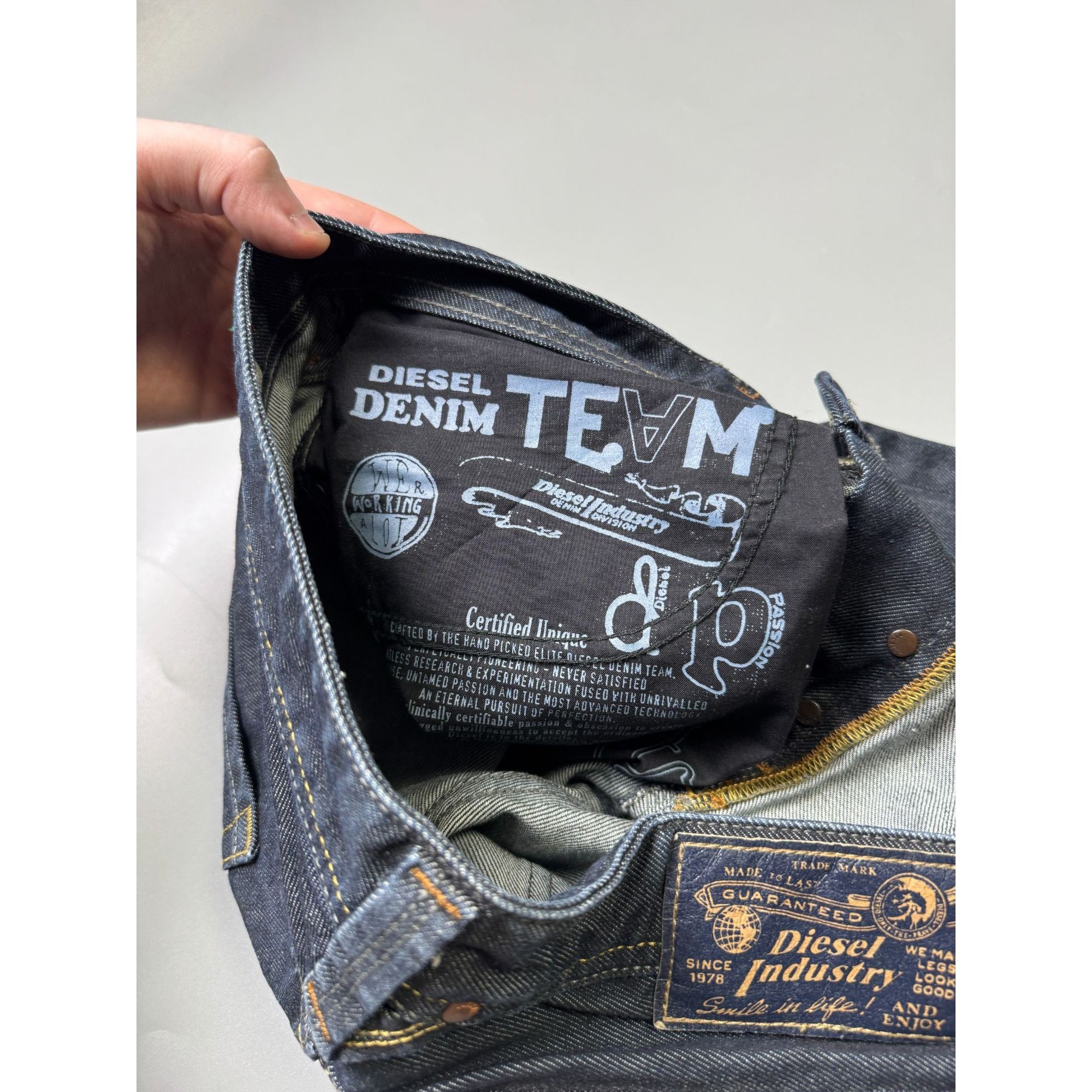 Diesel Diesel Industry Larkee Raw Denim Jeans Pants (Y1137) Size US 32 / EU 48 - 9 Thumbnail