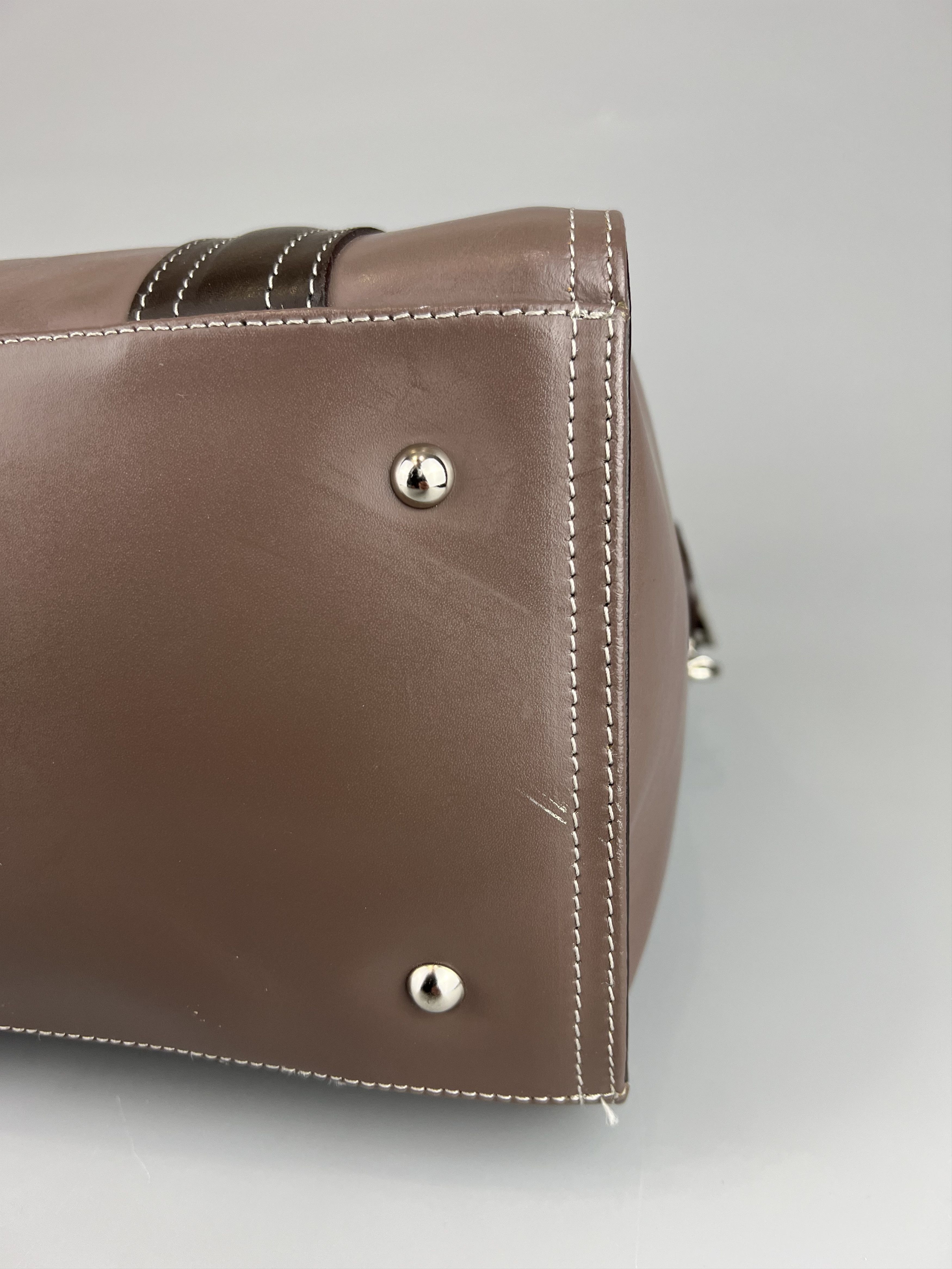 Designer Lancaster Brown Leather Crossbody Bag Size ONE SIZE - 6 Thumbnail