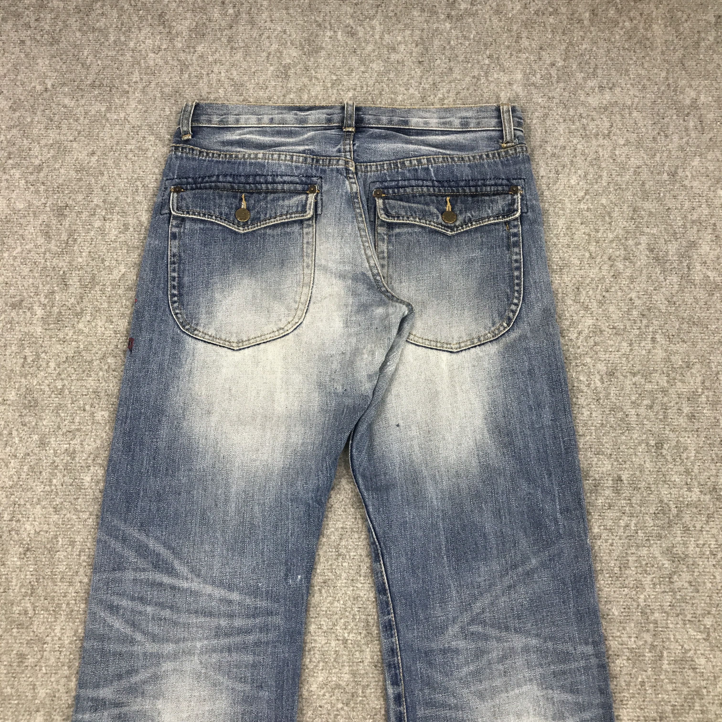 Japanese Brand JAPAN EMBROIDERY FISH DISTRESSED PANTS Size US 31 - 5 Thumbnail