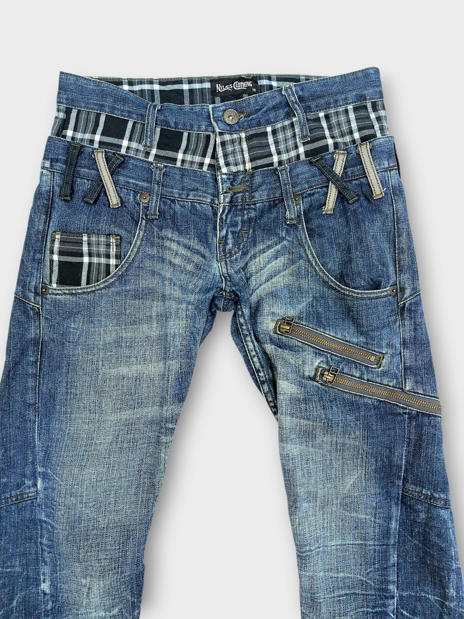 Vintage Nylaus Y2k Double Waist Vintage Denim Size US 30 / EU 46 - 6 Thumbnail