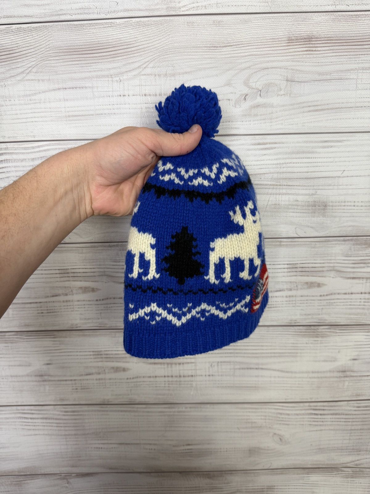 Polo Ralph Lauren Vintage Polo Ralph Lauren USA Logo Winter Wool Knit Beanie Size ONE SIZE - 2 Thumbnail