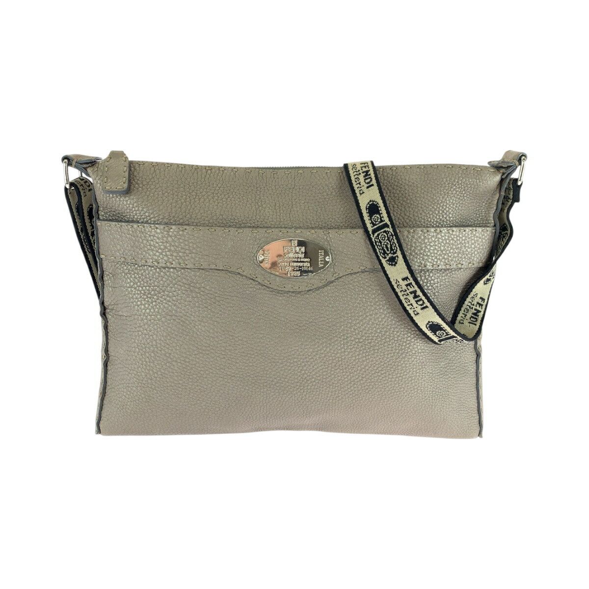 Fendi Fendi Selleria Leather Shoulder Bag Leather Shoulder Bag 2390-8Bt093 in Beige, Women's