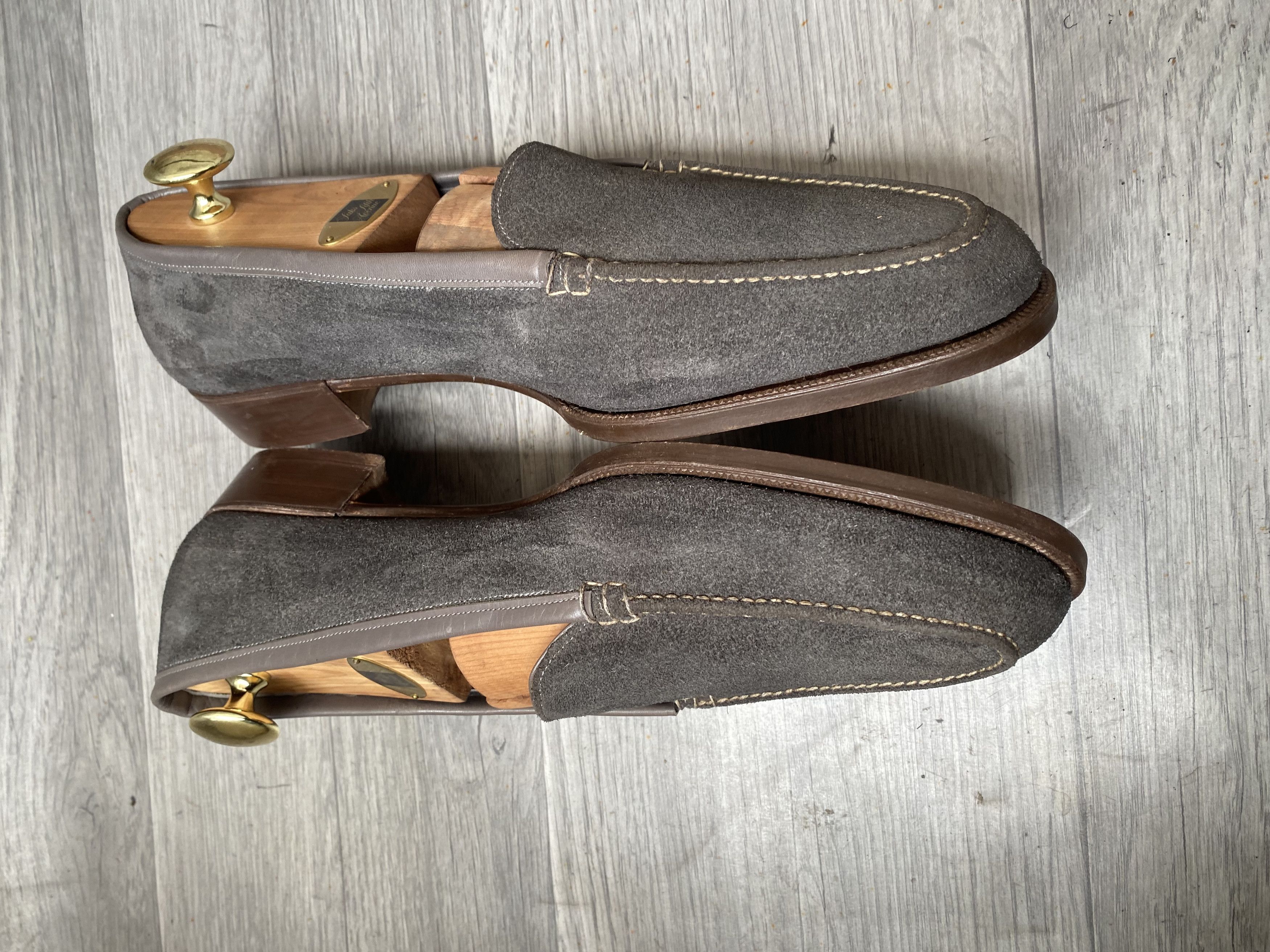 George Cleverley George cleverly grey suede slip on suede shoes sz uk 8.5 Size US 9.5 / EU 42-43 - 6 Thumbnail