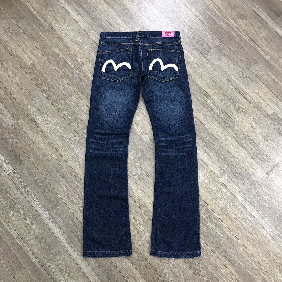 Evisu × Japanese Brand × Vintage 2000s Evisu Donna Pink Logo Faded Blue Jeans Pants Size 29" - 1 Thumbnail