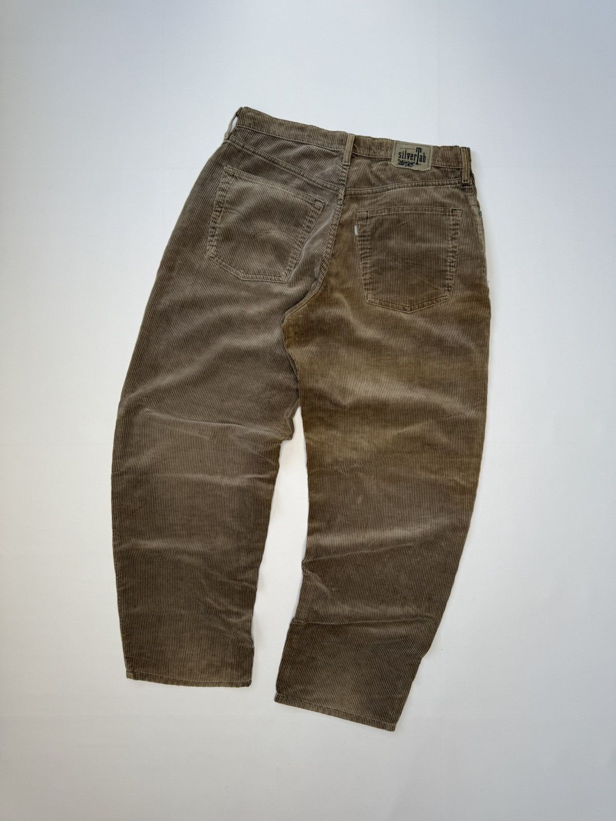 Levi's Vintage 90s Silvertab Baggy Brown Corduroy Size US 34 / EU 50 - 2 Thumbnail