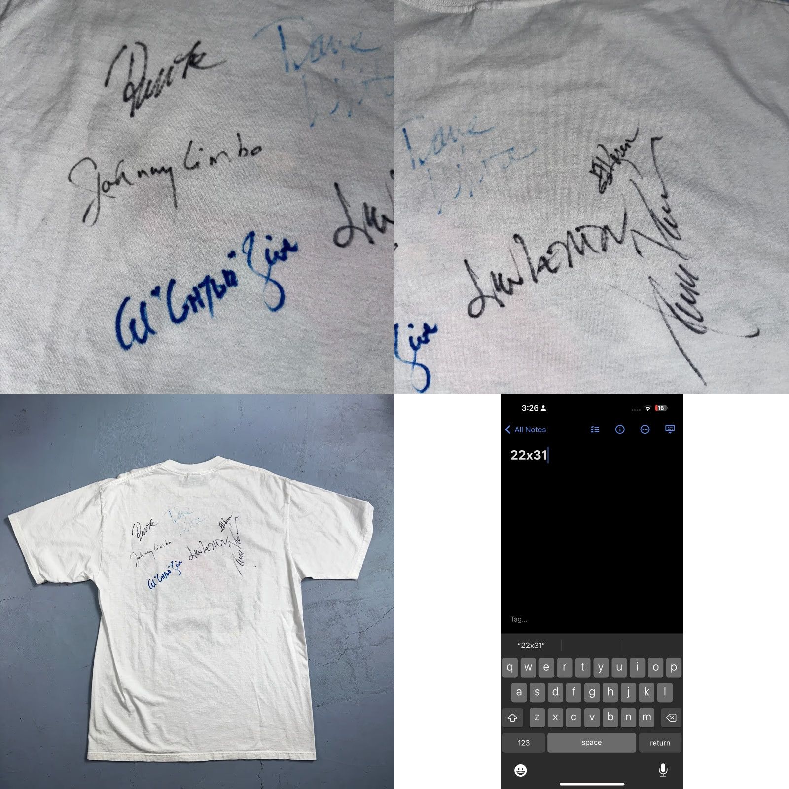 Jerzees VINTAGE Johnny Limbo SIGNED VTG T Shirt 90s Music Band Falmingo Funny Guitar Rock Vinyl Mens XL White Jerzees Graphic Print 70s 80s 90s Shirt Size US XL / EU 56 / 4 - 8 Thumbnail