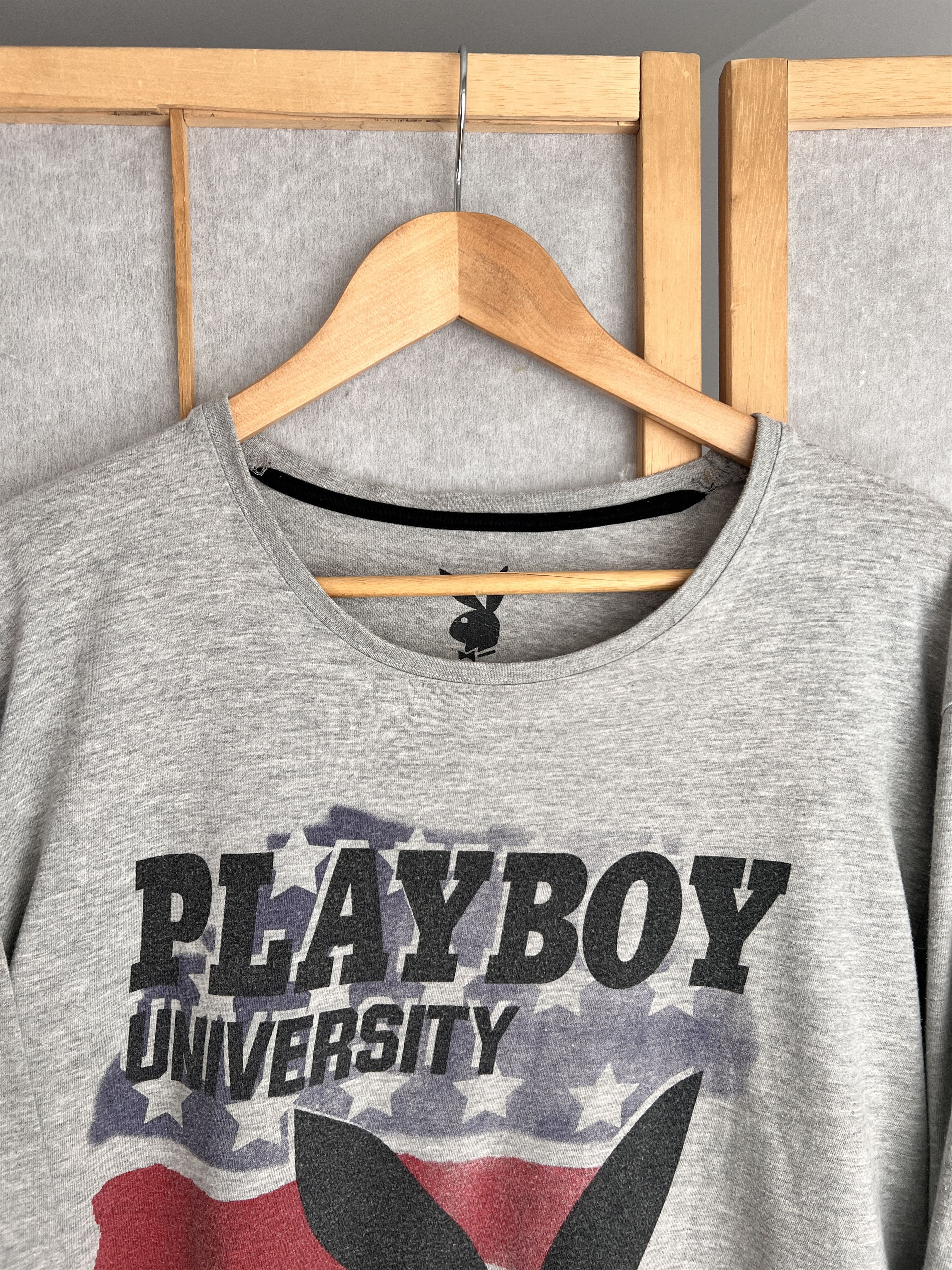 Playboy Indie sleaze Y2K Playboy USA longsleeve t shirt printed flag Size US L / EU 52-54 / 3 - 6 Thumbnail