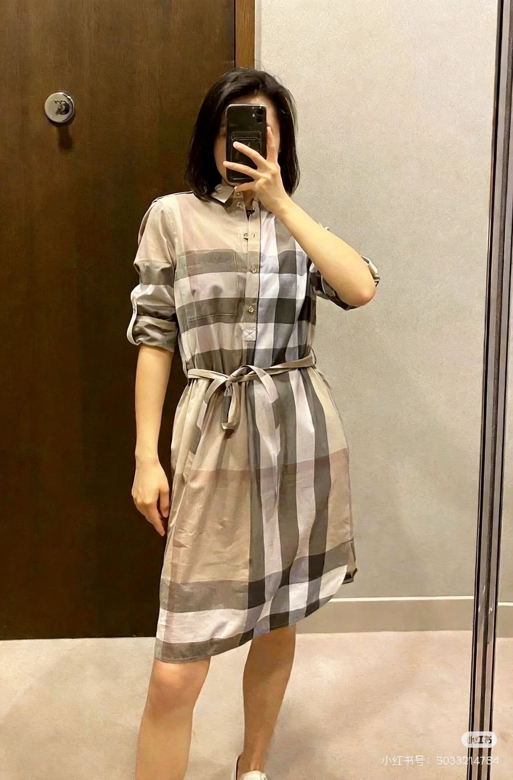 Burberry Burberry Classic Check Shirt Dress/ Size M / US 6-8 / IT 42-44 - 5 Thumbnail