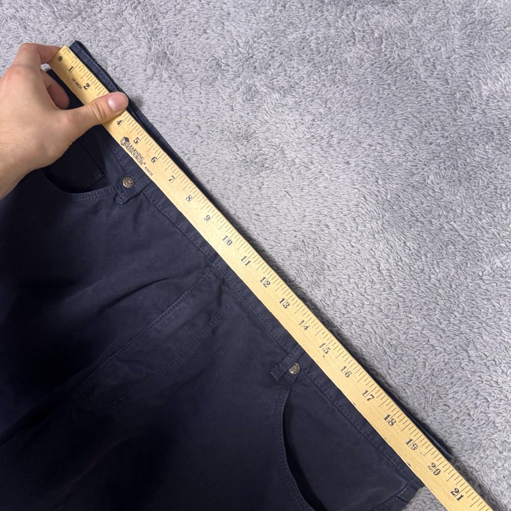 Johnston & Murphy Johnston & Murphy Pants Men's 40x30 Chino Flat Front Canvas Brushed Navy Twill Stretch Classic Slax? Size US 40 / EU 56 - 7 Thumbnail