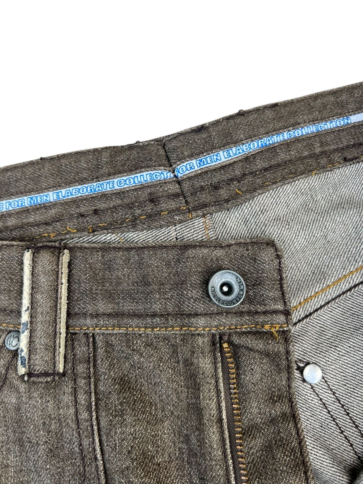Japanese Brand Nicole Club For Men Japan Hybrid Denim Bootcut Jeans Size US 30 / EU 46 - 6 Thumbnail