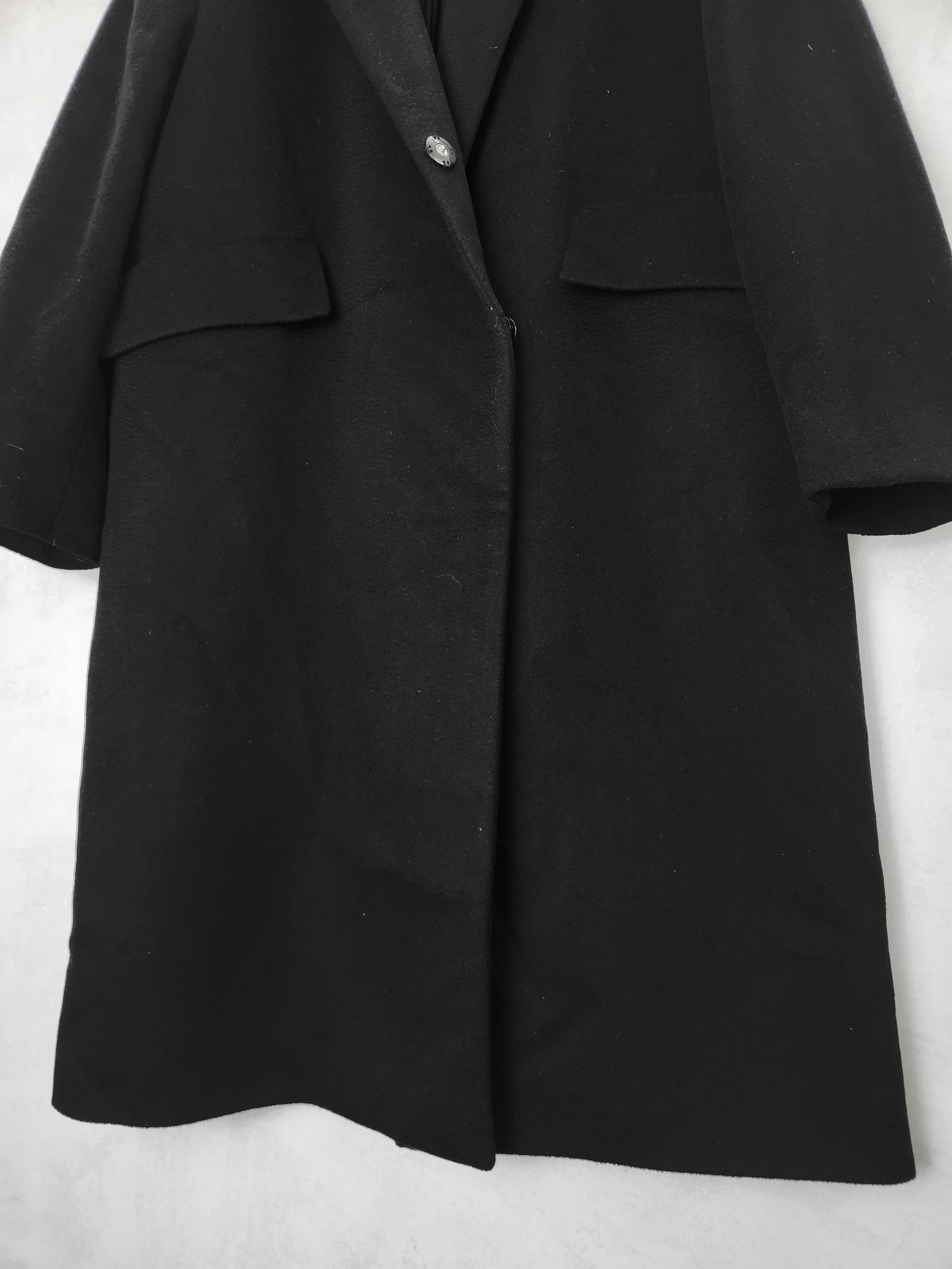 Eleventy Womens Eleventy black wool coat button up size M Size M / US 6-8 / IT 42-44 - 4 Thumbnail