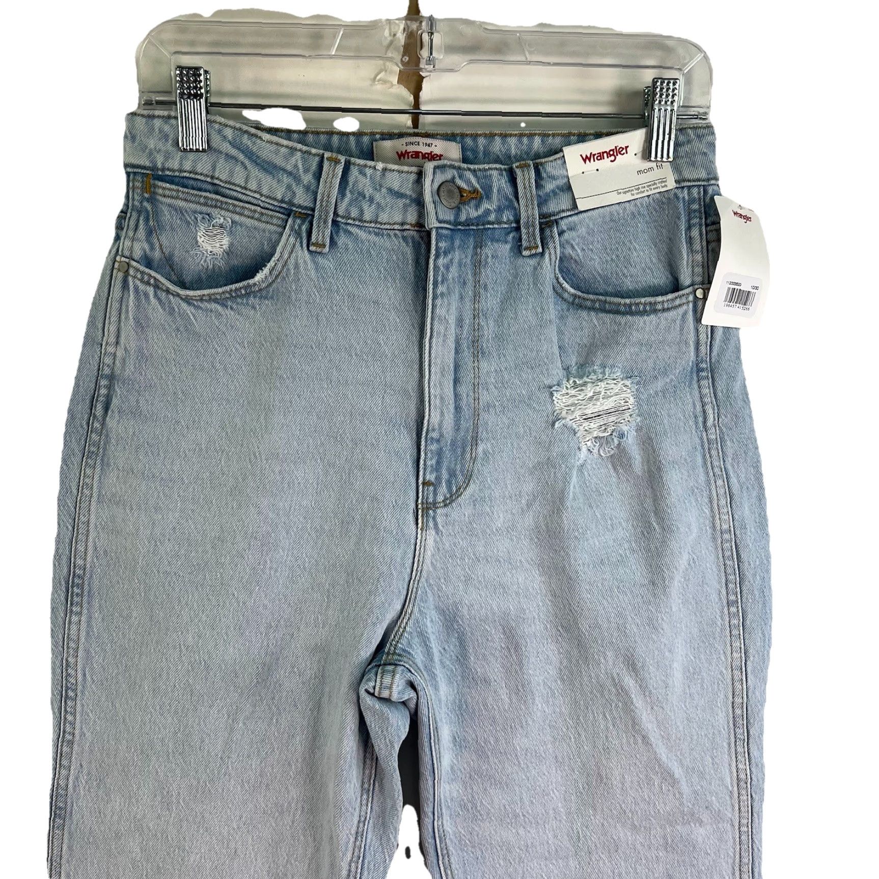 Wrangler Wrangler Mom Jeans Women's Size 10 30X30 Blue Light Wash High Rise Relaxed Fit Denim Size 32" / US 10 / IT 46 - 2 Thumbnail