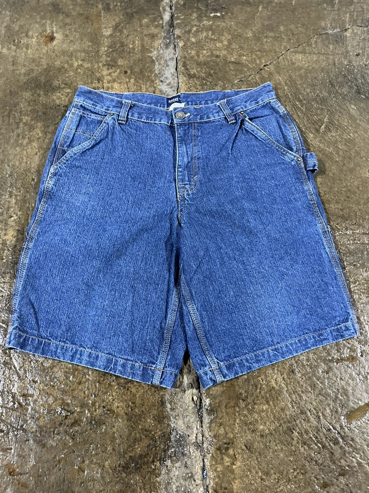 Carhartt × JNCO × Vintage Crazy Y2K Carhartt Style Baggy Jorts Workwear Skater Shorts Size US 34 / EU 50 - 4 Thumbnail