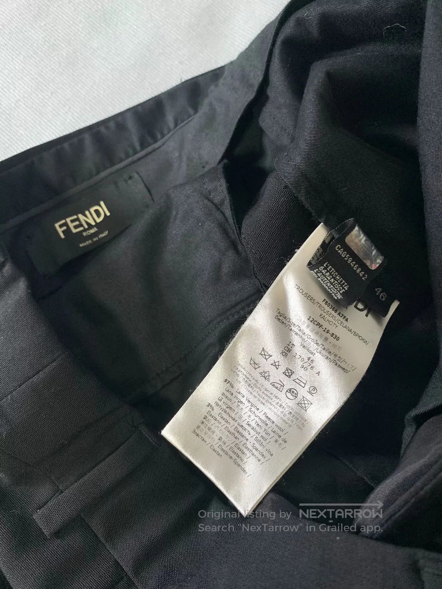 Fendi Fendi Wool Logo Chino Pants. Size US 30 / EU 46 - 4 Thumbnail